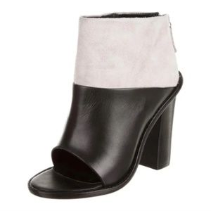 NWB TIBI ONDRIA BOOTIES BLACK LEATHER - with flaws